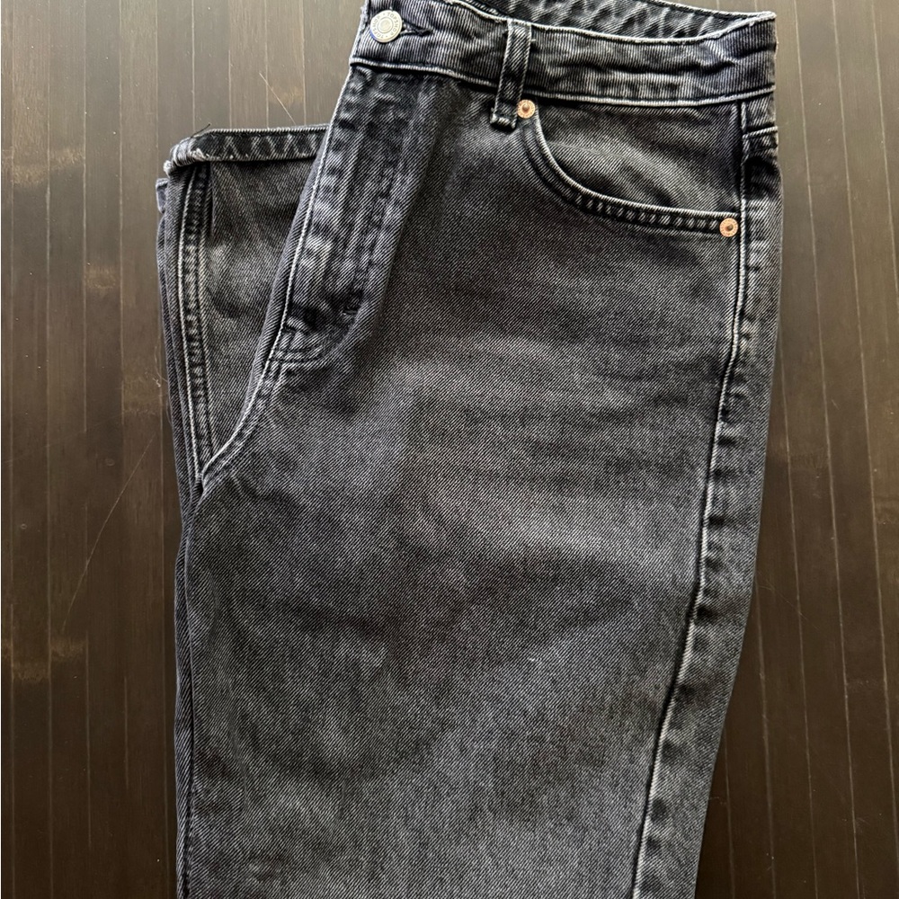 Topshop Girlfriend Black Jeans